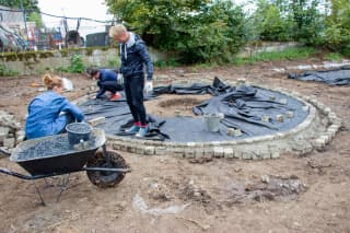 Ohnisko v priebehu prác